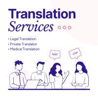 Translator Services Instagram Post Design