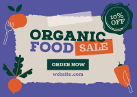 Organic Food Sale Postcard