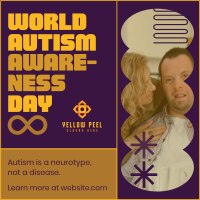 Bold Quirky Autism Day Instagram Post Design