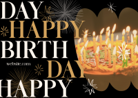 Elegant Birthday Postcard Design