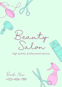 Beauty Salon Services Poster Design