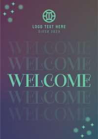 Gradient Sparkly Welcome Poster