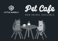 Pet Cafe Free Drink Postcard Image Preview