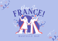 Wave Your Flag this Bastille Day Postcard