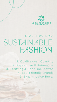 Chic Sustainable Fashion Tips Instagram Reel