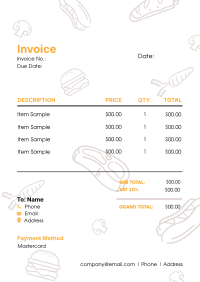 The Good Stuff Invoice