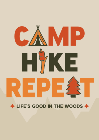 Minimalist Camping Quote Flyer