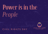 Strong Civil Rights Day Quote Postcard