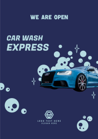 Car Wash Opening Poster