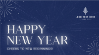 Fireworks New Year Greeting Facebook Event Cover