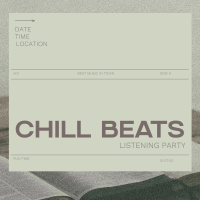 Minimal Chill Music Listening Party Instagram Post