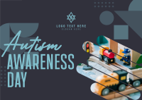 Autism Awareness Shapes Postcard Design