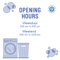 Laundry Shop Hours Instagram Post