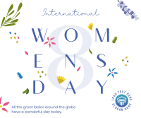 Women's Day Flower Overall Facebook Post