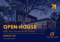 Modern Open House Today Postcard