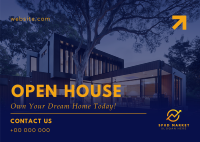 Modern Open House Today Postcard Image Preview