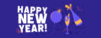 Happy New Year Facebook Cover Image Preview