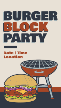 Burger Block Party Instagram Story