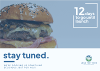 Exciting Burger Launch Postcard