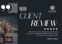 Spa Client Review Postcard Image Preview