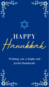 Hanukkah Floral Border Facebook Story