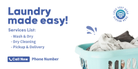 Laundry Made Easy Twitter Post