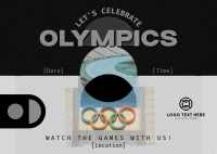 Formal Olympics Watch Party Postcard Design