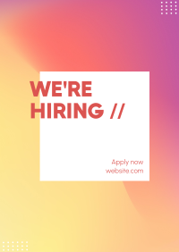 We're Hiring Split Gradient Flyer