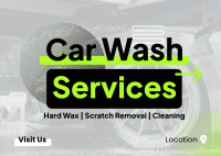 Unique Car Wash Service Postcard Design