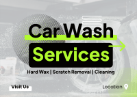 Unique Car Wash Service Postcard