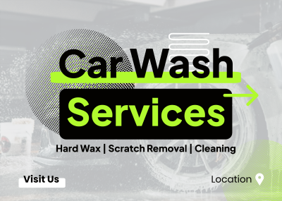 Unique Car Wash Service Postcard Image Preview