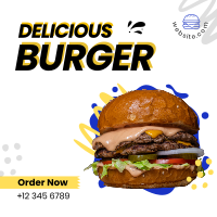 Delicious Burger Instagram Post