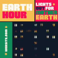 Mondrian Earth Hour Reminder Instagram Post