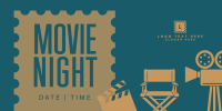 Minimalist Movie Night Twitter Post