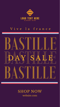 Happy Bastille Day Facebook Story