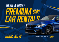 Premium Car Rentals Postcard