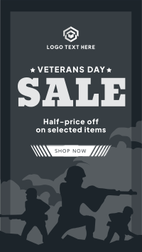 Remembering Veterans Sale Instagram Story