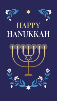 Hanukkah Candles Facebook Story