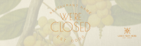 Rustic Closed Restaurant Twitter Header Image Preview