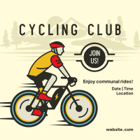 Fitness Cycling Club Instagram Post Design