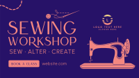 Sewing Workshop Facebook Event Cover Design