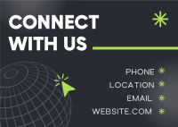 Corporate Connect With Us Postcard Design