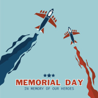 Memorial Day Air Show Instagram Post Design