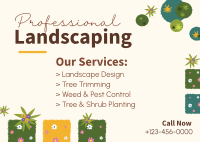 Professional Landscaping Postcard