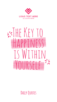 Happiness Within Yourself Facebook Story