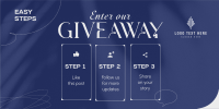 Elegant Giveaway Steps Twitter Post