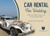 Wedding Car Postcard example 1