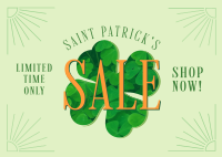 St. Patrick's Sale Clover Postcard