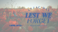 Red Poppy Lest We Forget Facebook Event Cover