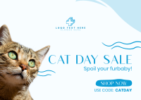 Cat Day Sale Postcard